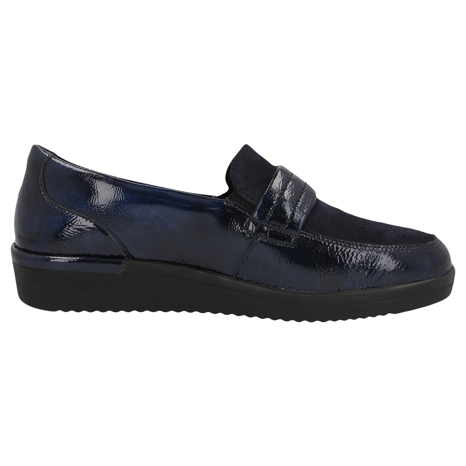 blaue slipper seitenansicht rechts