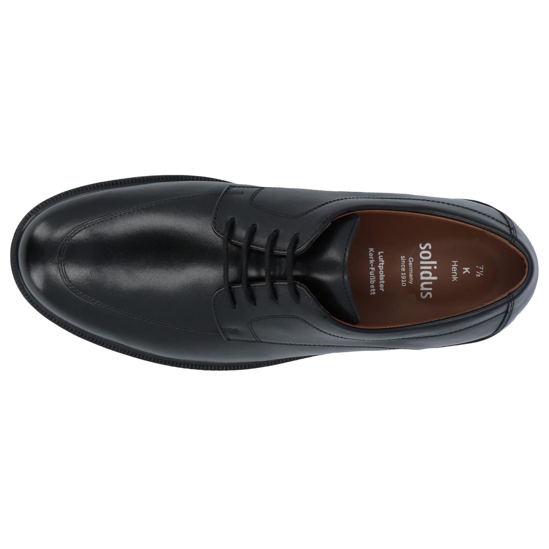 schwarze halbschuh draufsicht