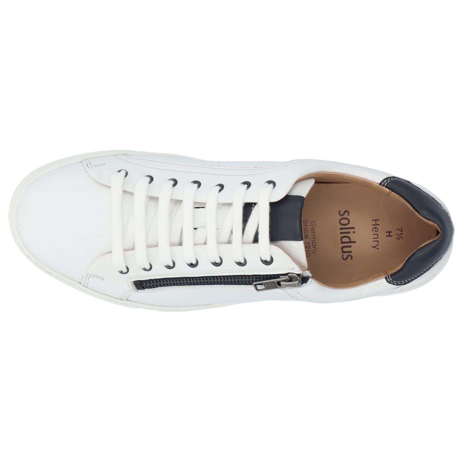 weiße halbschuh draufsicht