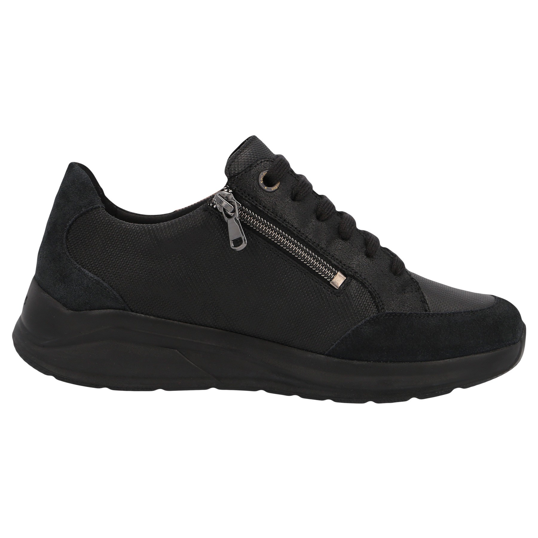 schwarze halbschuh seitenansicht rechts