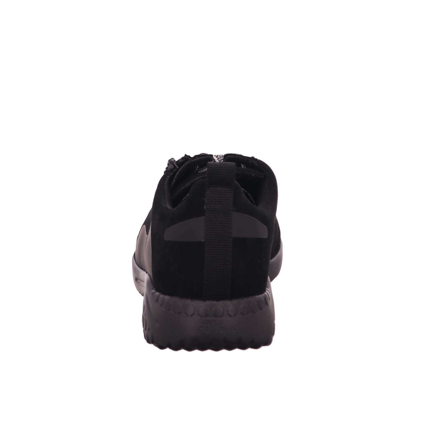 schwarze halbschuh hinteransicht