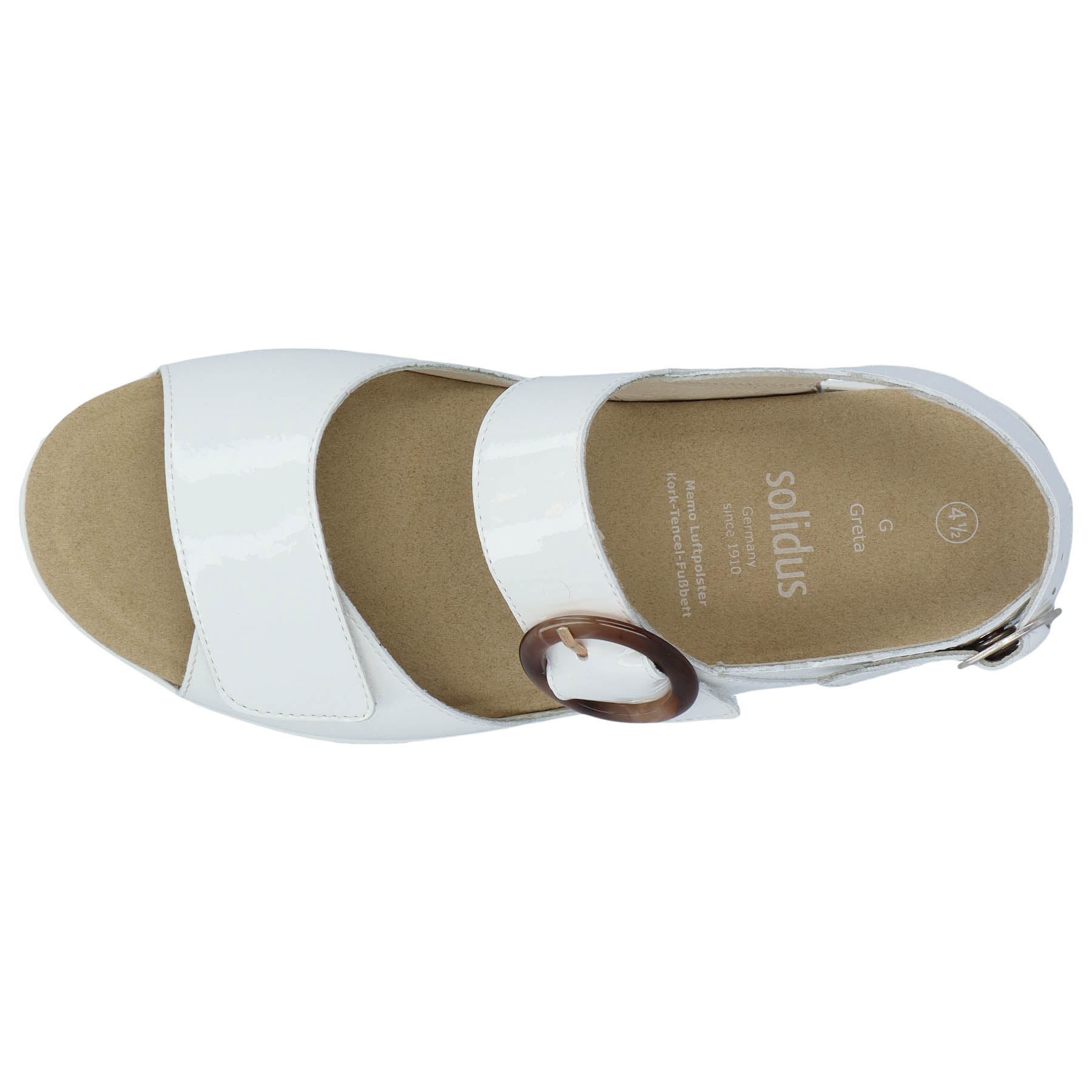 weiße sandale draufsicht