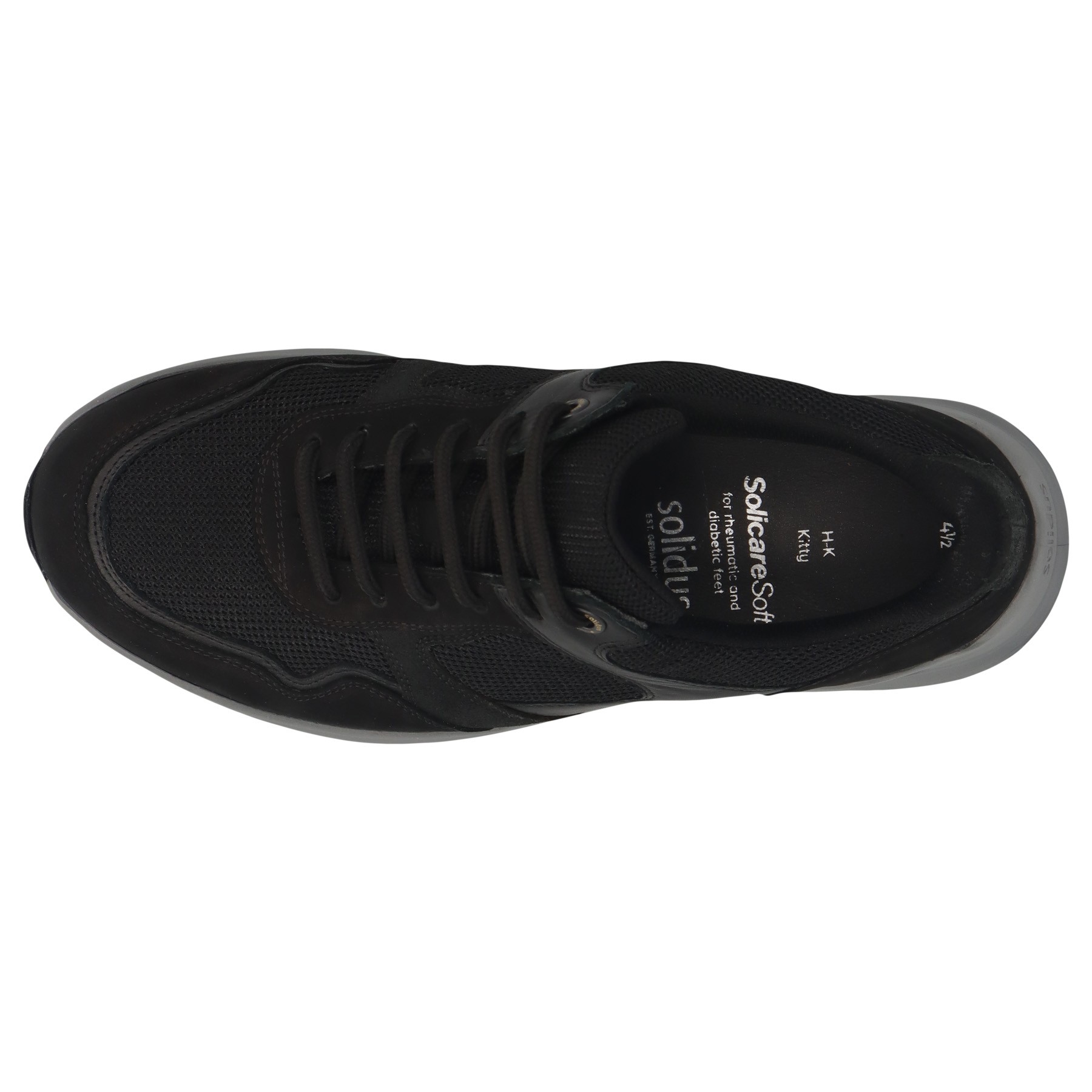 schwarze halbschuh draufsicht