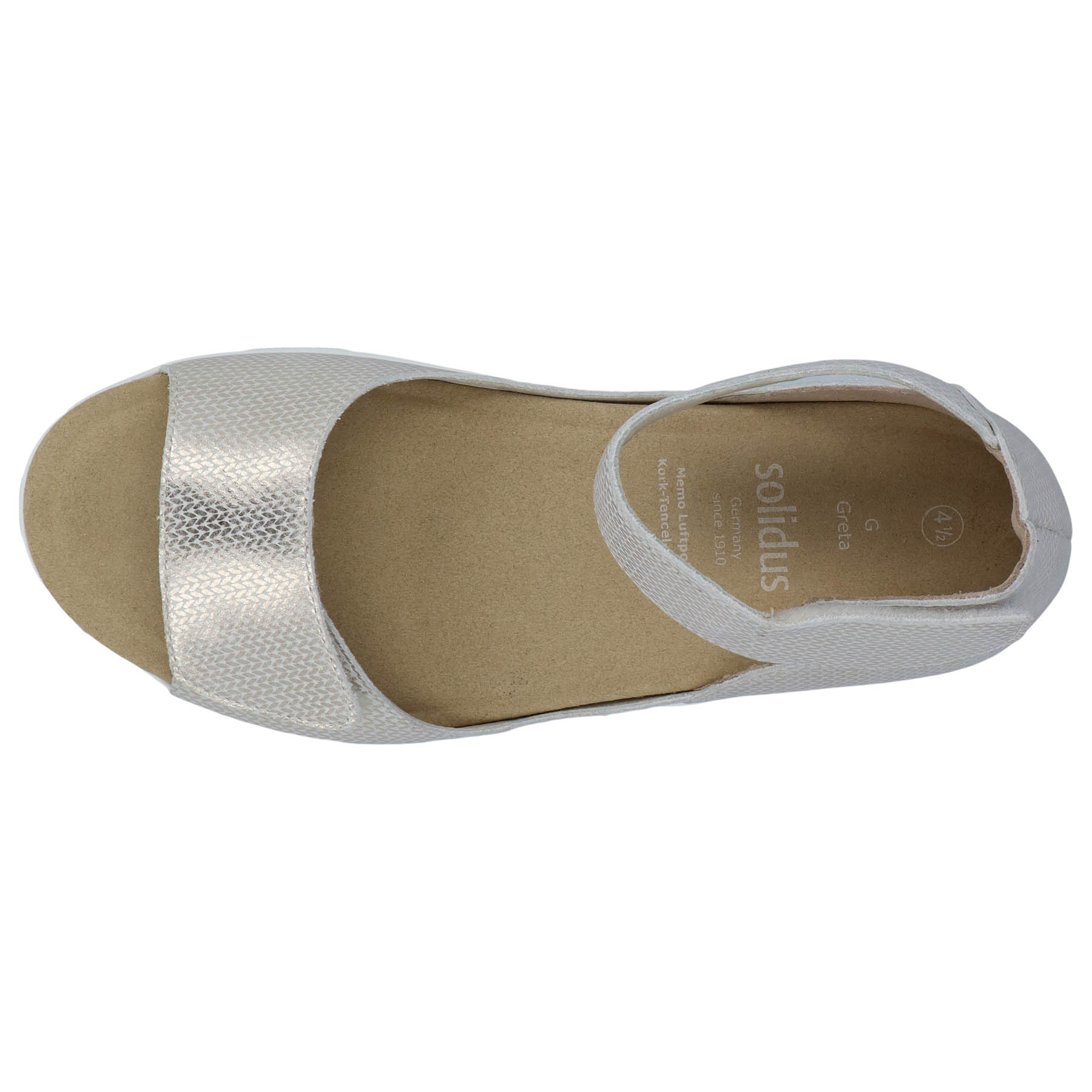 weiße sandale draufsicht