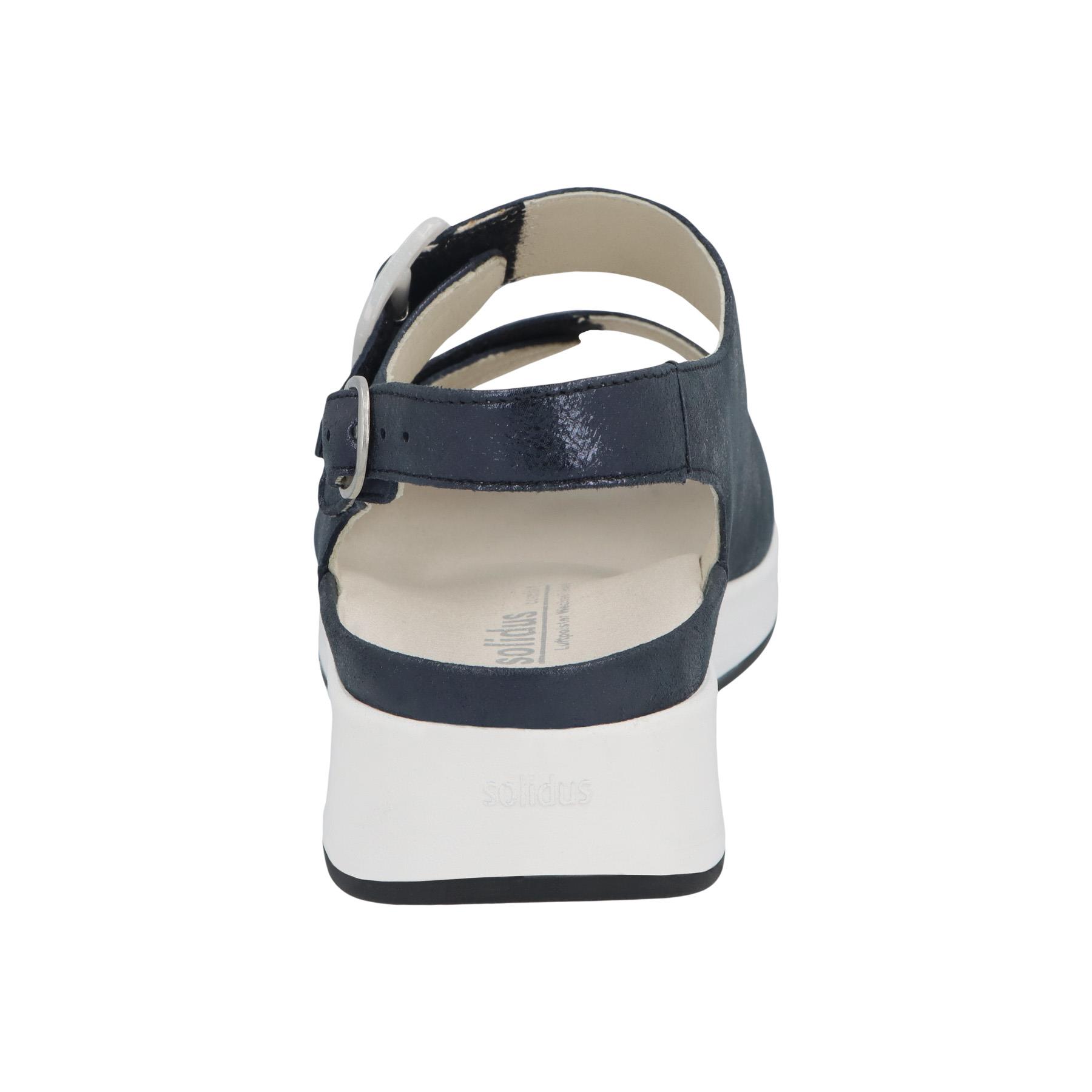 blaue sandale hinteransicht