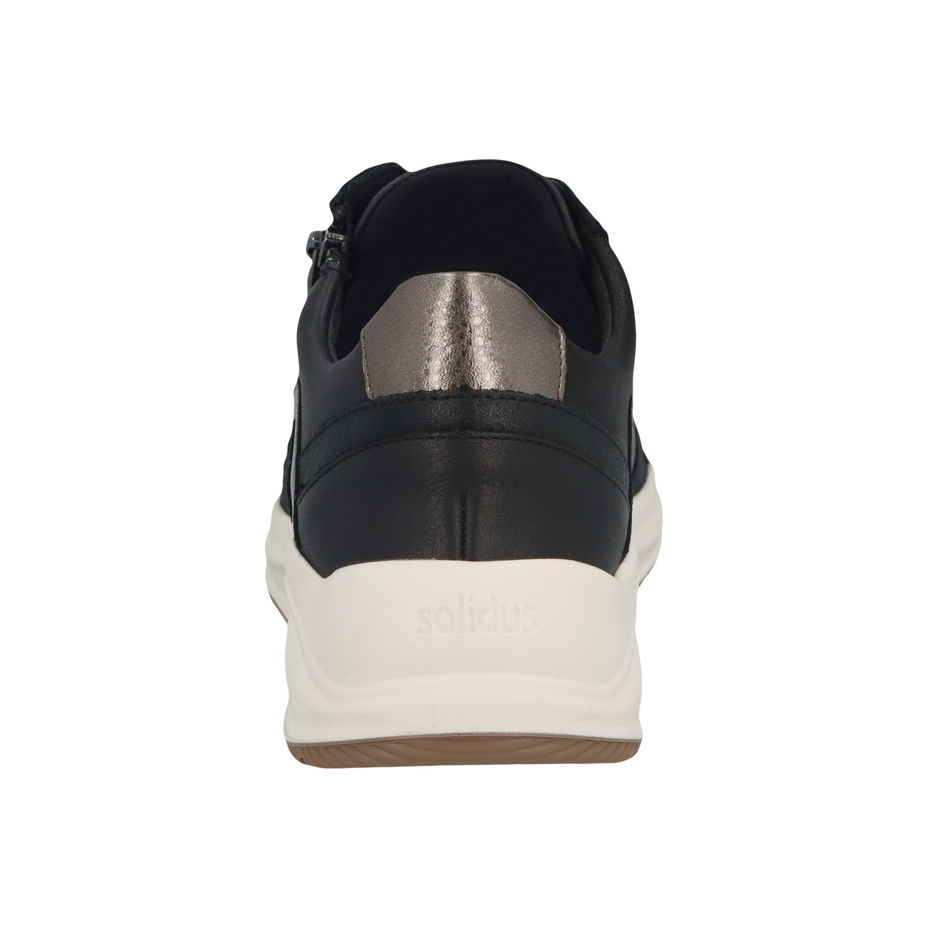 schwarze halbschuh hinteransicht